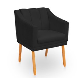 Poltrona Cadeira para Sala Confortável e Moderna Mila Suede - 4