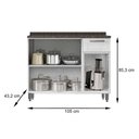Ver imagem 4 de Balcão de Cozinha Modulado Múltipla 6112 3 Portas 1 Gaveta c/Tampo Branco/Preto - Bertolini