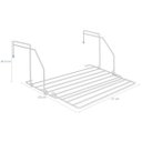 Ver imagem 3 de Varal Portátil de Janela Porta ou Box Prático Dobrável Aço Carbono Flick Secalux Branco