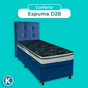 Ver imagem 4 de Cama + Bau Blindado e Colchão D28 Solteiro - Conforto Paropas + Cabeceira