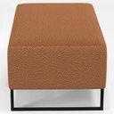 Ver imagem 7 de Puff Decorativo Sala de Estar Cléo 90cm Base de Ferro Preto W01 Bouclê Terracota - Lyam Decor