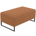 Ver imagem 2 de Puff Decorativo Sala de Estar Cléo 90cm Base de Ferro Preto W01 Bouclê Terracota - Lyam Decor