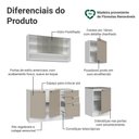 Ver imagem 4 de Armário de Cozinha Compacta 180 Cm Branco/crema Vik Madesa 03