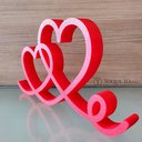 Ver imagem 4 de Estatueta Coração Romance 26cm - Decoração Casal Quarto Sala - Cor: Vermelho