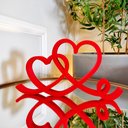 Ver imagem 1 de Estatueta Coração Romance 26cm - Decoração Casal Quarto Sala - Cor: Vermelho