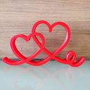 Ver imagem 2 de Estatueta Coração Romance 26cm - Decoração Casal Quarto Sala - Cor: Vermelho