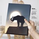 Ver imagem 4 de Elefante Na Savana - Quadro Ou Placa Com 4 Peças 15mm