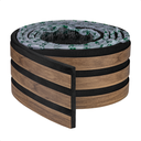 Ver imagem 1 de Painel Ripado Laminado de Eva Autocolante Flexível Rolo 5mt Madeto Nogueira Intenso