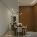 Ver imagem 4 de Painel Ripado Laminado de Eva Autocolante Flexível 5 Metros Nogueira Intenso