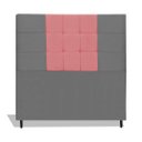 Ver imagem 1 de Cabeceira Estofada Box Casal Queen Size Encosto para Cama Maveric 164x126 Cm Composê Cinza/rosa