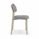Ver imagem 5 de Kit 6 Cadeiras Sala de Jantar Lisa Pés Champanhe Linho Cinza m² - Monari Design