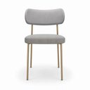 Ver imagem 7 de Kit 6 Cadeiras Sala de Jantar Lisa Pés Champanhe Linho Cinza m² - Monari Design