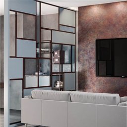 Perfil Alumínio Modular Link RM-283 Barra 03 metros Champagne Claro Rometal 01 Barra - 4
