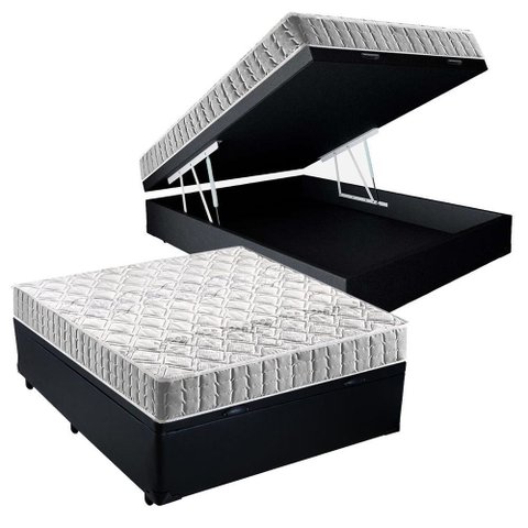 Cama Box Baú Casal Colchão Espuma D33 Orthosono Anjos