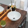 Kit 02 Cubas de Apoio 30 cm Redonda C01 Para Banheiro Lavabo R30W Branco - Lyam Decor - 2