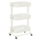 Ver imagem 2 de Carrinho Organizador Multiuso Anm6077 Anima Office 3 Cestos Fixos em Aço Branco
