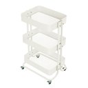 Ver imagem 3 de Carrinho Organizador Multiuso Anm6077 Anima Office 3 Cestos Fixos em Aço Branco