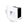 Balizador Nordecor Linder Embutir Quadrado Led Bivolt Branco 3000k Luz Amarela 2020 - 2