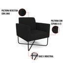 Ver imagem 6 de Kit 2 Poltronas Base X Industrial Preto Marisa Linho Preto A79 D03 - D'Rossi
