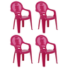 Conjunto Infantil Mesa Plástica 4 Cadeiras Rosa Tramontina - 3