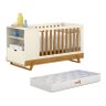 Berço Multifuncional BKids com Colchão D18 Off White/Freijó - Matic Móveis - 1