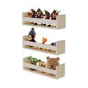 Ver imagem 2 de Kit 3 Prateleiras Porta Brinquedos Bege Claro 50 X 12cm Suporte Invisivel