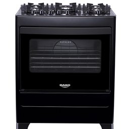 Fogão Dako 5 Bocas Supreme Glass com Mesa de Vidro Preto Bivolt - 1