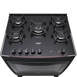 Fogão Dako 5 Bocas Supreme Glass com Mesa de Vidro Preto Bivolt - 7
