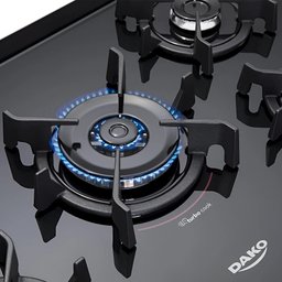 Fogão Dako 5 Bocas Supreme Glass com Mesa de Vidro Preto Bivolt - 9