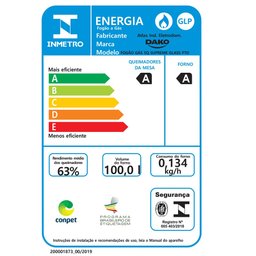 Fogão Dako 5 Bocas Supreme Glass com Mesa de Vidro Preto Bivolt - 6