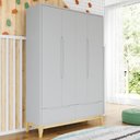 Ver imagem 5 de Guarda Roupas Infantil 4 Portas 2 Gavetas Multimóveis CR40028 Branco