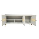 Ver imagem 3 de Balcão Buffet Paraty 167 Cm Laca Pés Metal e Palhinha Off White