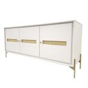 Ver imagem 1 de Balcão Buffet Paraty 167 Cm Laca Pés Metal e Palhinha Off White