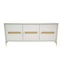Ver imagem 2 de Balcão Buffet Paraty 167 Cm Laca Pés Metal e Palhinha Off White