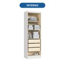 Ver imagem 5 de Módulo de Casal 2 Portas e 3 Gavetas Infinity Branco/Line