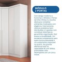 Ver mais imagens de Módulo de Casal 2 Portas e 3 Gavetas Infinity Branco/Line