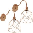 Ver imagem 1 de 2 Luminárias Arandela de Parede Aramada Cálice Industrial Retro Cobre Rose Gold Agp Ilumini