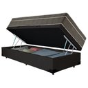Ver imagem 5 de Cama Box Baú Suede Solteiro + Colchão Sereneprime Molas Ensacadas 88x188x69 Preto