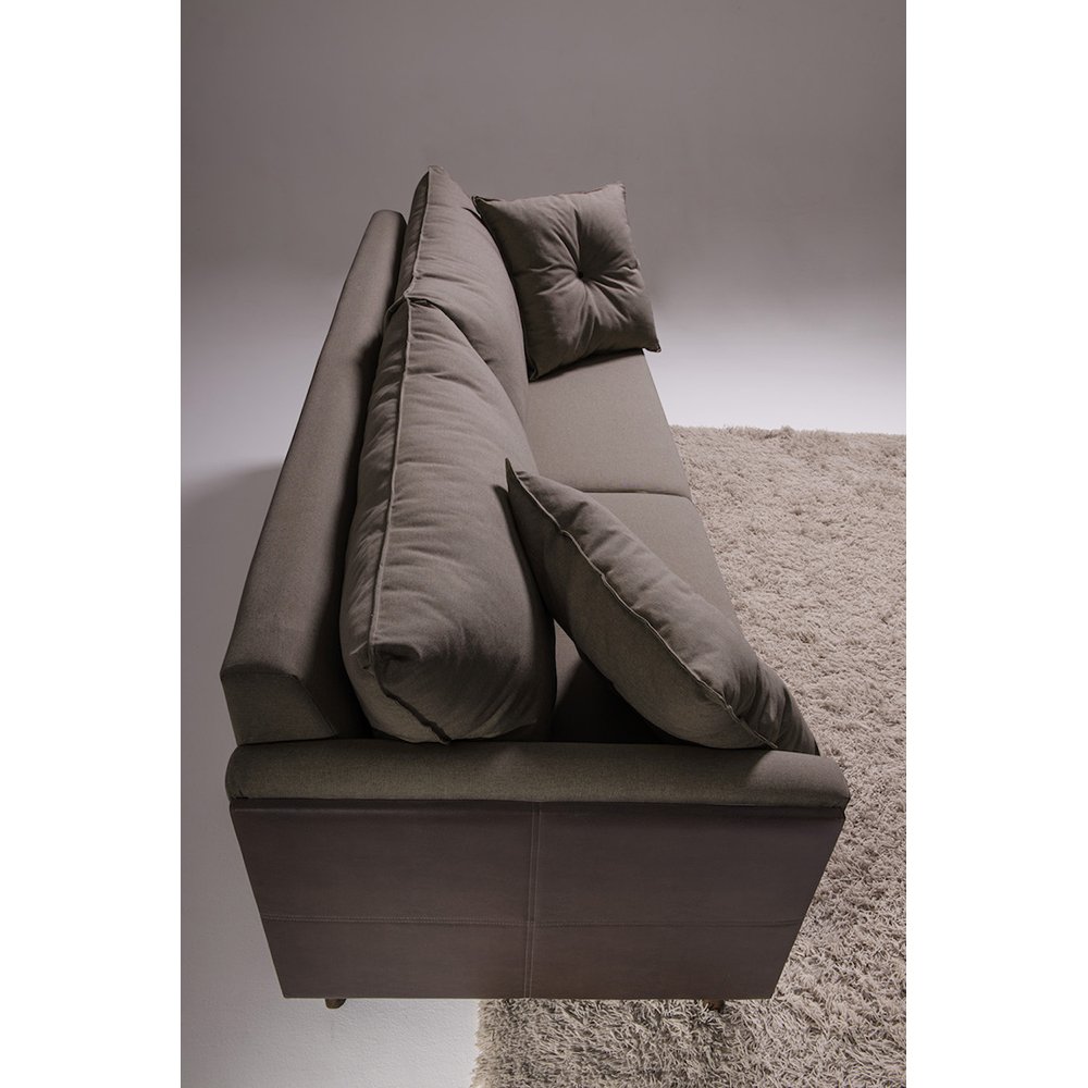 Sofá 2 Lugares de 80cm Gales SFN Marrom e Imbuia MadeiraMadeira