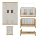 Ver mais imagens de Quarto de Bebê Completo Berço Americano 3 em 1 Colchão Teddy Multimóveis Mp4664 Madeirado/off