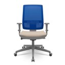 Ver imagem 1 de Cadeira Brizza Diretor Grafite Tela Azul Assento Poliester Fendi Autocompensador Piramidal - 66164