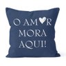 Kit 4 Capas De Almofadas Decorativas Own O Amor Mora Aqui Azul 45x45cm - 5