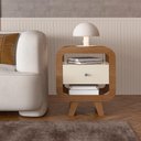 Ver imagem 3 de Mesa de Apoio com Portas Usb Théo Cinamomo/off White Artely