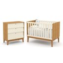 Ver imagem 1 de Jogo de Quarto Infantil Unique com Cômoda 3 Gavetas e Berço Freijó/off White/eco Wood - Matic Móveis