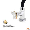 Ver imagem 5 de Torneira de Cozinha Gourmet Preto Mesa Bica Móvel Inox Silicone Arejador Articulado 1/4 de Volta