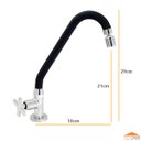 Ver imagem 6 de Torneira de Cozinha Gourmet Preto Mesa Bica Móvel Inox Silicone Arejador Articulado 1/4 de Volta