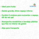 Ver imagem 5 de Kit Gaiola Furão Grande 3 Andares Bandeja Interna Bebedouro - Vermelho