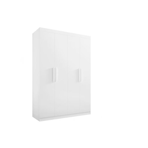 Guarda Roupa 4 Portas 3 Gavetas sem Pés Colibri Plus - D Doro Branco