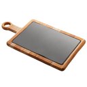 Ver imagem 3 de Tábua madeira teca c/pedra ardósia 47x25x2cm