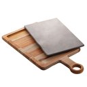 Ver imagem 1 de Tábua madeira teca c/pedra ardósia 47x25x2cm